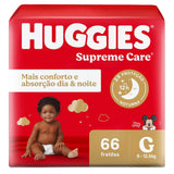 Fralda Huggies Supreme Care  Tamanho G - 66 Unidades