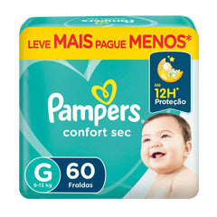 Fralda Pampers Confort Sec  Tamanho G - 60 Unidades