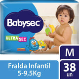 Fralda Babysec Ultrasec  Tamanho M - 38 Unidades