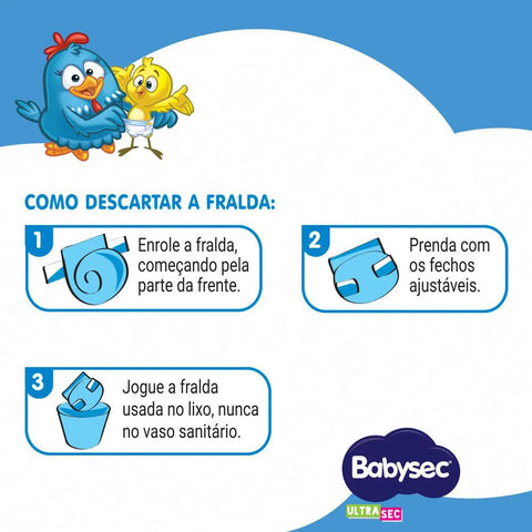 Fralda Babysec Ultrasec  Tamanho M - 38 Unidades