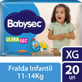 Fralda Babysec Ultrasec  Tamanho XG - 20 Unidades