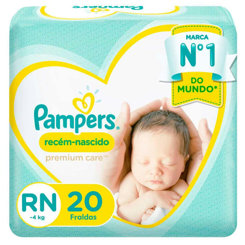 Fralda Pampers Premium Care  Tamanho RN - 20 Unidades