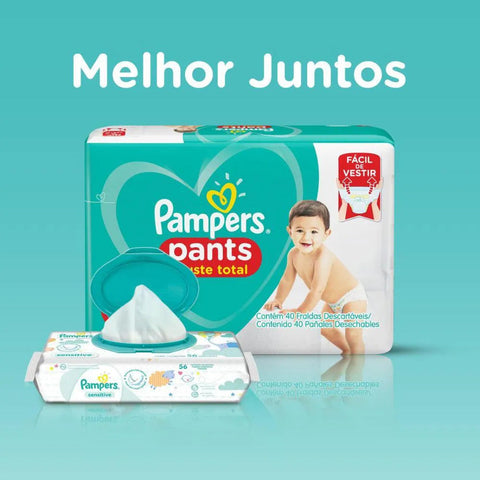 Fralda Pampers Pants Ajuste Total  Tamanho M - 84 Unidades