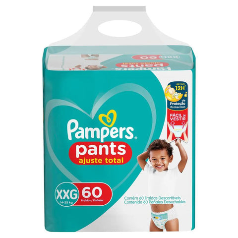 Fralda Pampers Pants Ajuste Total  Tamanho XXG - 60 Unidades