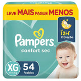 Fralda Pampers Confort Sec  Tamanho XG - 54 Unidades