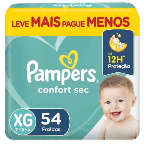 Fralda Pampers Confort Sec  Tamanho XG - 54 Unidades