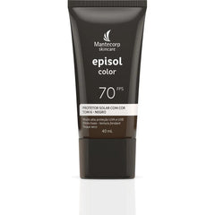 Protetor Solar Facial Episol Color  Negro - FPS 70 - 40 mL