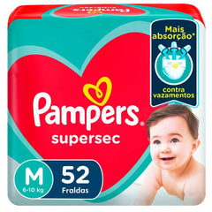 Fralda Pampers Supersec  Tamanho M - 52 Unidades