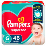 Fralda Pampers Supersec  Tamanho G - 46 Unidades