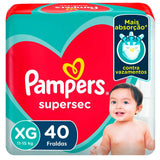 Fralda Pampers Supersec  Tamanho XG - 40 Unidades