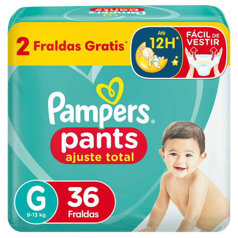 Fralda Pampers Pants Ajuste Total  Tamanho G - 36 Unidades