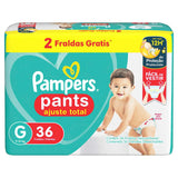 Fralda Pampers Pants Ajuste Total  Tamanho G - 36 Unidades