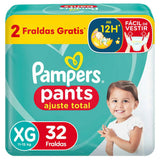 Fralda Pampers Pants Ajuste Total  Tamanho XG - 32 Unidades