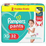 Fralda Pampers Pants Ajuste Total  Tamanho XG - 32 Unidades