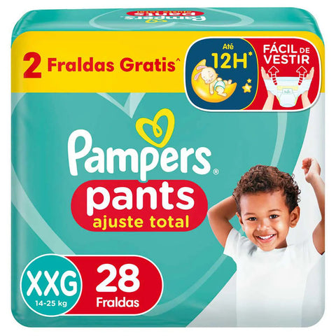 Fralda Pampers Pants Ajuste Total  Tamanho XXG - 28 Unidades