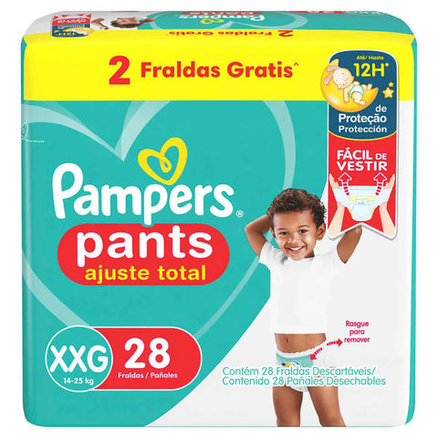 Fralda Pampers Pants Ajuste Total  Tamanho XXG - 28 Unidades