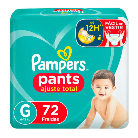 Fralda Pampers Pants Ajuste Total  Tamanho G - 72 Unidades