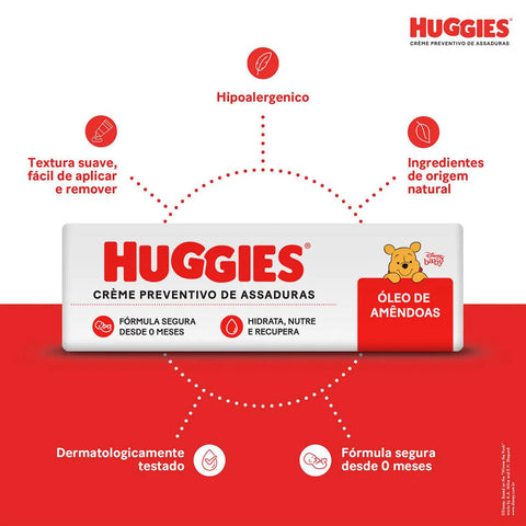 Creme para Assaduras Huggies Supreme Care Óleo de Amêndoas  80 g - Pomada