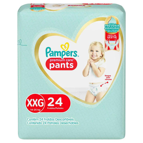 Fralda Pampers Premium Care  Tamanho XXG - 24 Unidades