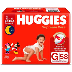 Fralda Huggies Supreme Care  Tamanho G - 58 Unidades