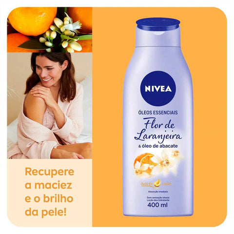 Hidratante Corporal Nivea Óleos Essenciais Flor de Laranjeira e Óleo de Abacate Com 400Ml