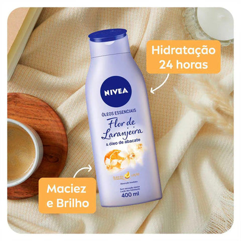 Hidratante Corporal Nivea Óleos Essenciais Flor de Laranjeira e Óleo de Abacate Com 400Ml