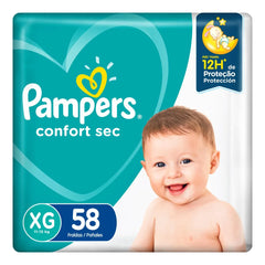 Fralda Pampers Confort Sec  Tamanho XG - 58 Unidades