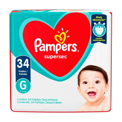 Fralda Pampers Supersec  Tamanho G - 34 Unidades