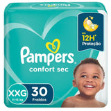 Fralda Pampers Confort Sec  Tamanho XXG - 30 Unidades