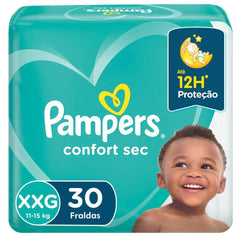 Fralda Pampers Confort Sec  Tamanho XXG - 30 Unidades