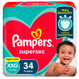 Fralda Pampers Supersec  Tamanho XXG - 34 Unidades