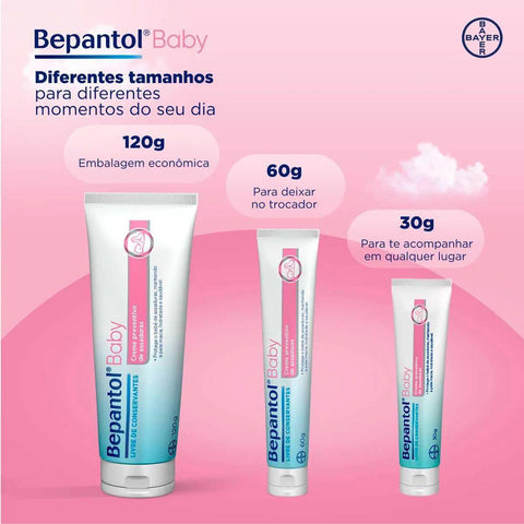 Kit Creme para Assaduras Bepantol Baby Preventivo Sem Fragrância 120g 2 Unidades