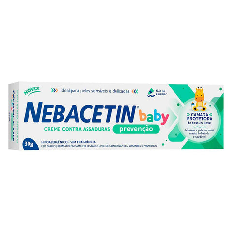 Creme Para Assaduras Nebacetin Baby Prevenção  30 g - Pomada