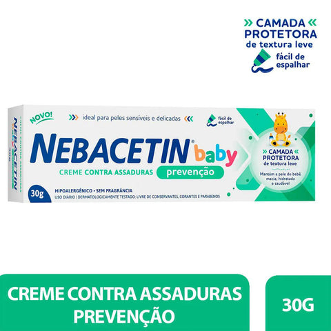 Creme Para Assaduras Nebacetin Baby Prevenção  30 g - Pomada