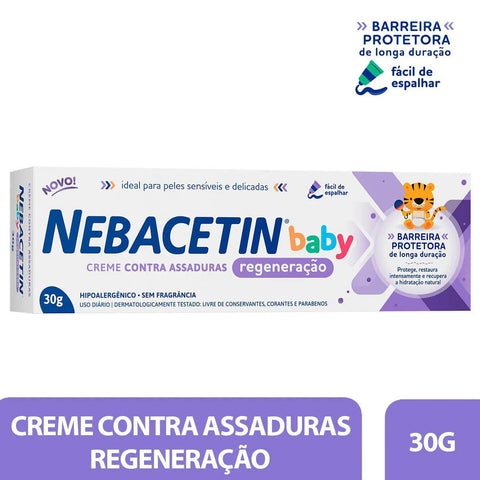 Creme para Assaduras Nebacetin Baby Regeneração  30 g - Pomada