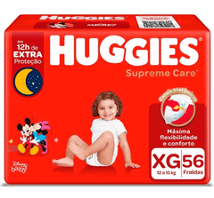 Fralda Huggies Supreme Care  Tamanho XG - 56 Unidades