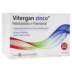 Polivitamínico Vitergan Zinco D  60 Unidades - Comprimido