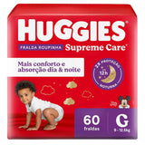 Fralda Huggies Natural Care Roupinha  Tamanho G - 60 Unidades