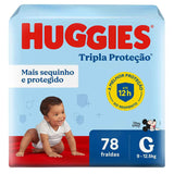 Fralda Huggies Tripla Proteção  Tamanho G - 78 Unidades