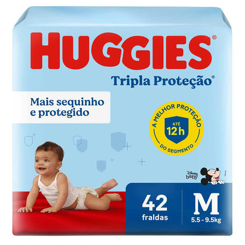 Fralda Huggies Tripla Proteção  Tamanho M - 42 Unidades