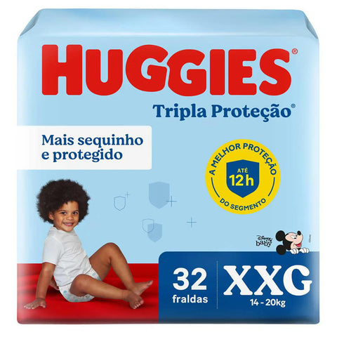 Fralda Huggies Tripla Proteção  Tamanho XXG - 32 Unidades