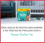 Fralda Pampers Confort Sec  Tamanho XXG - 52 Unidades