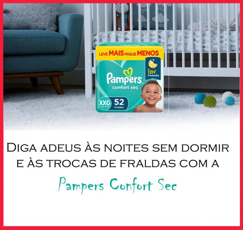 Fralda Pampers Confort Sec  Tamanho XXG - 52 Unidades