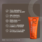 Protetor Solar Facial Heliomax Gel  Médio Escuro - FPS 70 - 50 g