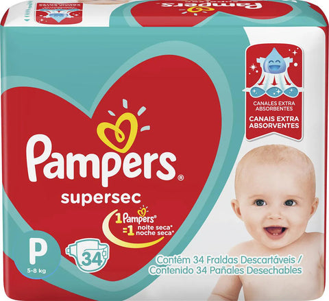 Fralda Pampers Supersec  Tamanho P - 34 Unidades