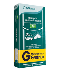 Dipirona Monoidratada (Germed)  1000mg - 10 Unidades - Comprimido