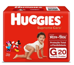 Fralda Huggies Supreme Care  Tamanho G - 20 Unidades