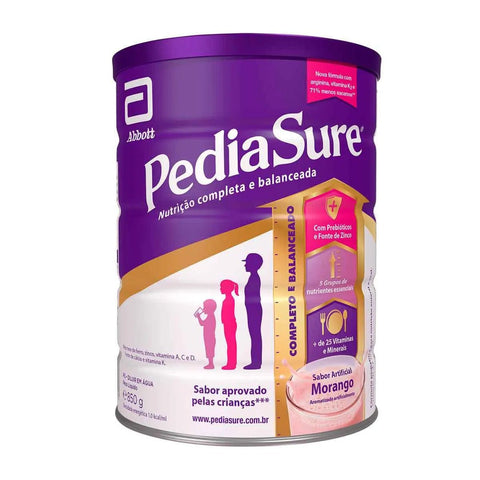 Fórmula Infantil Pediasure 4 à 10 anos - Sabor Morango - 850g