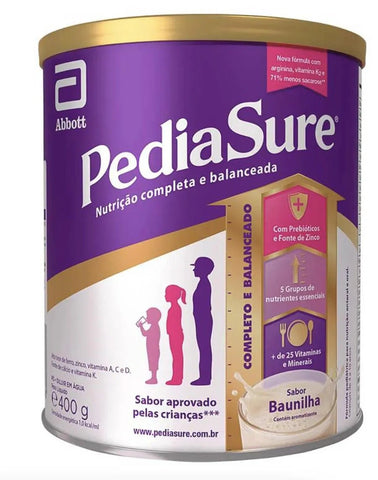 Suplemento Alimentar Infantil Pediasure Baunilha 4 A 10 Anos 400g