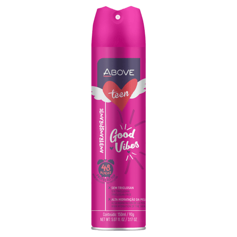 Desodorante Antitranspirante Above Teen Good Vibes 48h Sem Triclosan 150ml